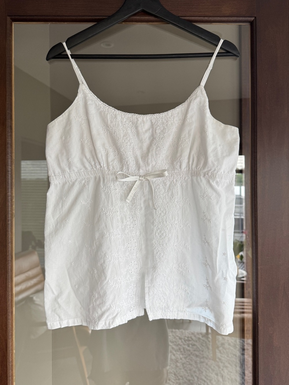 2000's Triple Five Soul white eyelet tank top